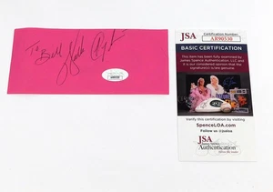 Walter Payton Signed 2.5 x 6 Cut w/ Personalization Bears JSA Auto AR90530 - Picture 1 of 4