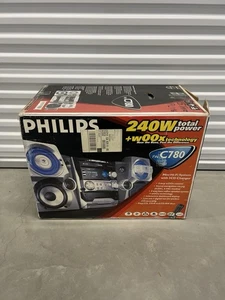 NEW! Philips FW-C780 Mini Hi Fi Stereo System Remote 2000 CD CASSETTE RADIO 2001 - Picture 1 of 11