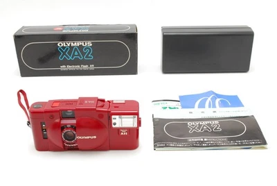 Rare!! Red!!【MINT in BOX】Olympus XA2  A11 Point & Shoot Film Camera  From  JAPAN - Image 1 of 4