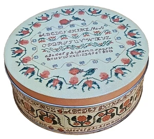 MUESTREADOR DE ALFABETO DE COLECCIÓN GALLETA LATA COSTURA CENICIENTA LATA MELOCOTÓN TRIGO - Imagen 1 de 6