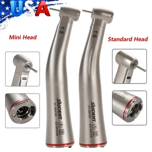 Dental Electric Handpiece 1:5 Contra Angle Red Ring Fiber Optic NSK Style - Picture 1 of 30