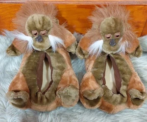 Zapatillas Sox Tab Talla 9 Esponjosas Peludas Orangután Suave Casa - Imagen 1 de 9