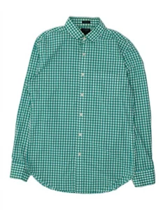 J. CREW Mens Thompson Shirt Size 15 1/2 Medium Green Gingham Cotton CS27 - Picture 1 of 4