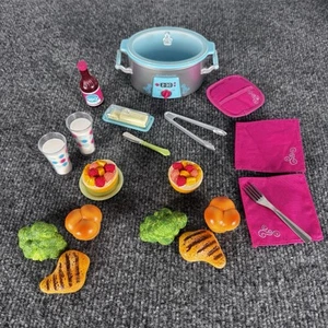 Juego de olla de cocción lenta American Girl Truly Me Play Food 2014 20 artículos retirados - Imagen 1 de 6