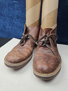 Clarks Originals Desert Boot Shoes Mens Size 13 Brown Beeswax Leather Crepe Sole - Picture 1 of 8