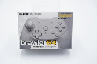 Retro Fighters Brawler64 Wireless Gamepad Controller Grey N64 NEW - Image 1 of 2