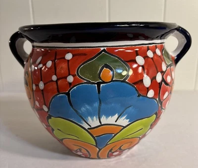 "Maceta tradicional mediana Talavera pintada a mano 5 1/2""" Foto 1 de 4
