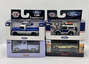 Lot Of 4 M2 Machines Ford Chevy Truck Bronco F250 GMC Sierra F100 Brand New - Picture 1 of 3
