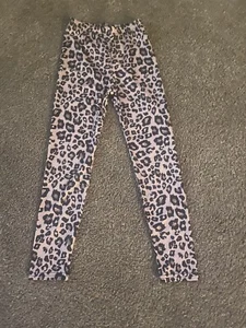 NEW BOUTIQUE GIRL’S BROWN/LEOPARD PRINT LEGGINGS SIZE 9/10 - Picture 1 of 1