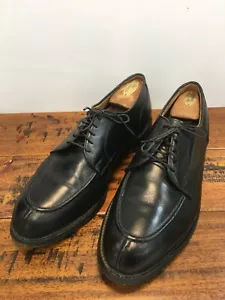 ALLEN EDMONDS BRADLEY SPLIT TOE SCHWARZ LEDER DERBY SCHNÜRSCHUHE 10,5 E DDD - Bild 1 von 12