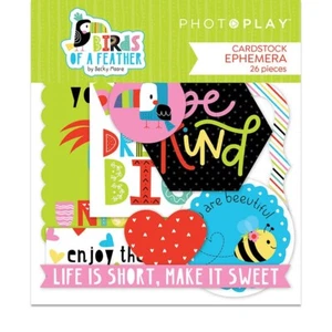 Photoplay Paper - Birds Of A Feather - Ephemera Die Cuts 26/pk Love Friend - Picture 1 of 2