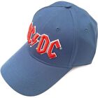 AC/Dc - Offiziell Lizenziert Unisex Baseball Kappe : Rotes Logo - Blau Denim