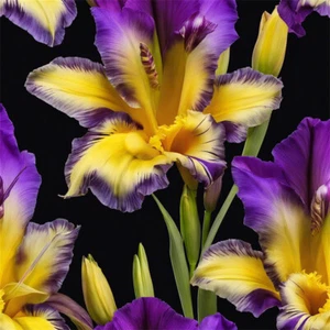 1 Pack/20pcs Yellow Purple Iris Seeds Beautiful Flower Seeds Garden Decoration - Picture 1 of 2