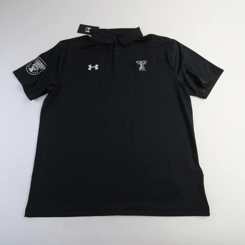 Texas Tech Red Raiders Under Armour Polo Men's Black New Cover