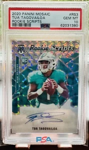 2020 Panini Mosaic - Rookie Scripts #RS3 Tua Tagovailoa PSA 10 Dolphins ๐๐ฅ - Picture 1 of 2