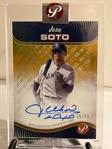 2024 Topps Pristine Juan Soto Auto Gold #25/50 Encased Pristine Production - Picture 1 of 2