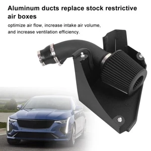 Turbo Cold Air Intake Kit Air Filter Clamps Hose for 13-19 Cadillac ATS CTS 2.0T - Picture 1 of 18