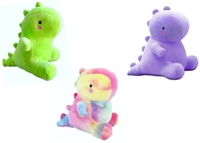 Juguete de peluche bordado dinosaurio blando tie-dye verde púrpura 3 estilos bebé niño Foto 1 de 4