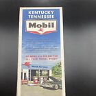 Vintage 1964 Mobil Folded Map of Kentucky & Tennessee United States