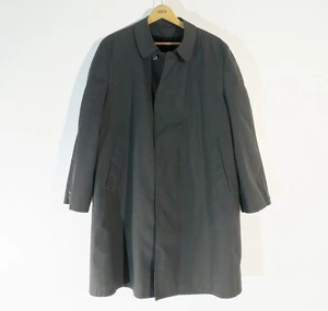 Vintage KORATRON Alligator Mens 44R Gray Plaid Top Coat Overcoat Removable Liner - Picture 1 of 7