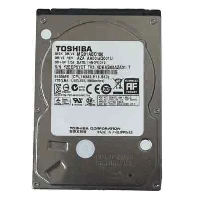 Toshiba 1TB MQ01ABC100 5400RPM 8MB SATA 2.5" Laptop HDD Hard Disk Drive 12.5mm - Image 1 of 3