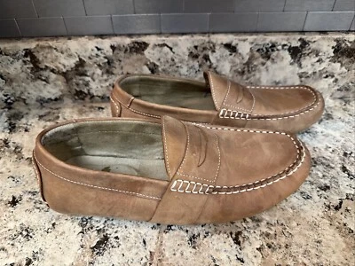 Zapatos Mocasines Para Hombre Talla 8 Cuero STAFFORD Penny 014-9182 CUERO MARRÓN Foto 1 de 4