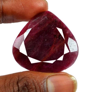84 CT NATURAL CERTIFIED EARTH MINED HUGE RED RUBY PEAR SHAPE LOOSE GEMSTONE - Picture 1 of 3