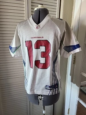 Camiseta deportiva Kurt Warner #13 Arizona Cardinals 2009 NFL Super Bowl Reebok damas 14-16 Foto 1 de 4
