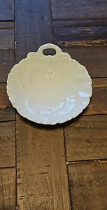 VINTAGE PORCELAIN LIMOGES White Cream sea shell Seashell ashtray - Picture 1 of 6