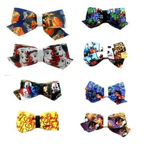CARTOON TV SHOW FILM HAIR BOW ON CLIP RIBBON CHARACTER 4 INCH - Picture 1 of 51