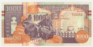 Somalia 1000 Shilin 1990 Pick R10 UNC Billete Sin Circular Bloque A - Imagen 1 de 2