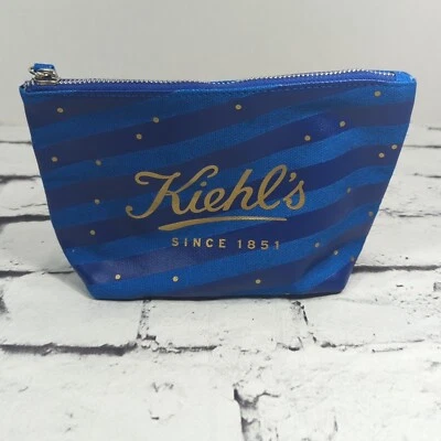 Kiehl's Cosmetic Bag Blue Zippered Travel  - Image 1 of 4