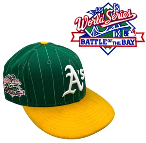 Oakland A's 1989 WS Battle OF The Bay New Era 59Fifty Hat Club Exclusive 7 1/4 - Picture 1 of 8