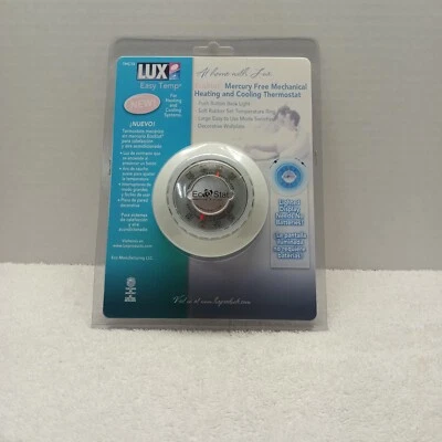 Lux Easy Temp THC15 Heating/cooling Mechanical Thermostat lighted display - Image 1 of 2