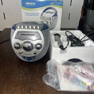 Vintage Memorex Portable Karaoke AM/FM Cassette Player Recorder Complete W/ Box - Picture 1 of 13