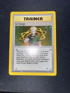 Pokemon - Lt. Surge (17) - Trainer - HoloFoil SWIRL! - Gym Heroes 17/132 - NM - Picture 1 of 6