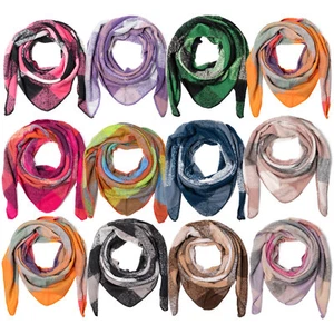 Bufanda triangular bufanda triangular bufanda de invierno bufanda de punto pañuelo para el cuello bucle multicolor - Imagen 1 de 43