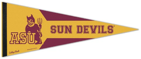 ARIZONA STATE SUN DEVILS Retro-ASU-Devil-Style NCAA Premium Felt PENNANT Cover