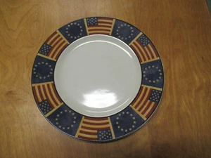 PTS Coventry LIBERTY Dinner Plate 10 5/8" Flag Design 1 ea 9 available - Picture 1 of 3