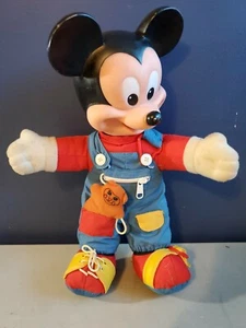 Mickey Mouse Mattel "Teach Me How To Dress" 1989 14" Rubber Face Doll Vintage - Picture 1 of 7