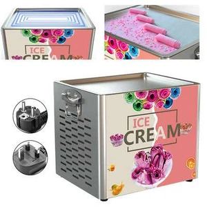 Roll-Eismaschine Gebratenes Eismaschine Ice Cream Thai Frozen Joghurt Maschine - Bild 1 von 12