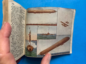 Antique Expo Japanese-English Pocket Dictionary Mini Book Zeppelin War BiPlane