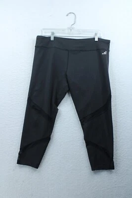 BCG Womens Black Activewear Capri Leggings Yoga Pants Sz XL 35" x 23" - Image 1 of 4