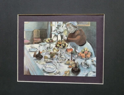 Henri Matisse "La mesa de cena" (La Desserte) impresión litográfica offset mate 1990 Foto 1 de 2