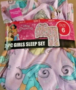 Disney Princess 2 Piece Girls Pajama Sleep Set SIZE 6 Brand New With Tags - Picture 1 of 4