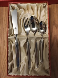 Besteck 4-teilig 50/60 er Jahre Pfeifer Magasil Rostfrei Solingen unbenutzt - Bild 1 von 5