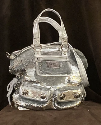 Coach Poppy Limited Edition Sequin Spotlight Silver Tote Shoulder Bag 13821 New - Image 1 of 4