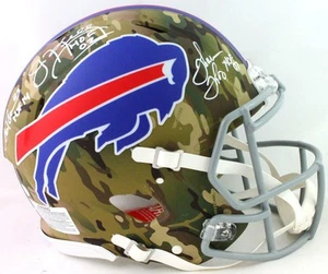 Kelly/Reed/Thomas Signed Bills F/S Camo Authentic Helmet w/HOF - JSA W *White - Picture 1 of 10