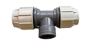 Plasson 32-R1i-32 T-Threaded Joint Fitting 2x Male 32MM DVGW-W X 1" Female - Picture 1 of 6