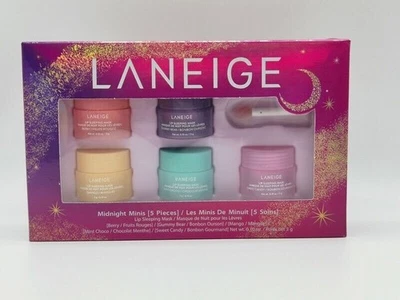 LIP MASK --LANEIGE--Midnight Minis Lip Set of 5 X 3G Lip Sleeping Mask Balm Gift Set New